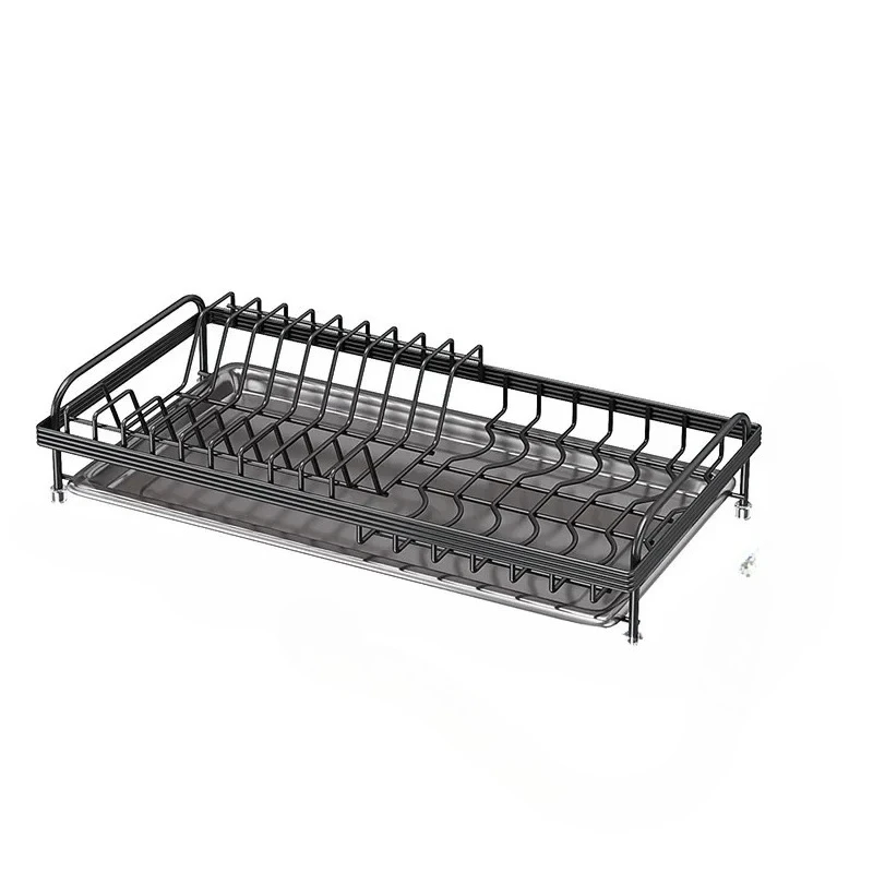 

Cabinet Dish Rack Multi-Functional Dish Rack Chopsticks Storage Storage Household Pull-Out Bowl Tray Drain Organization