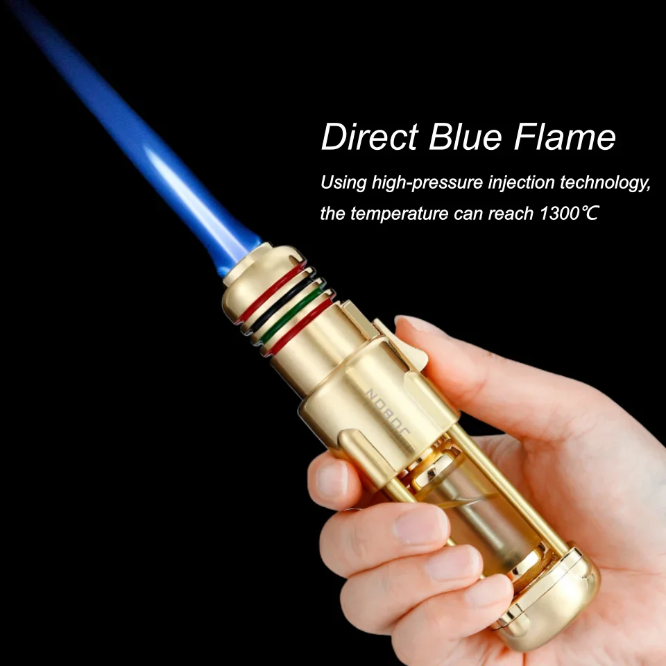 

2026 New Jobon Straight Windproof Inflatable Lighter Cigar Moxibustion Barbecue Men's Smoking Accessories Igniter Gift Wholesale