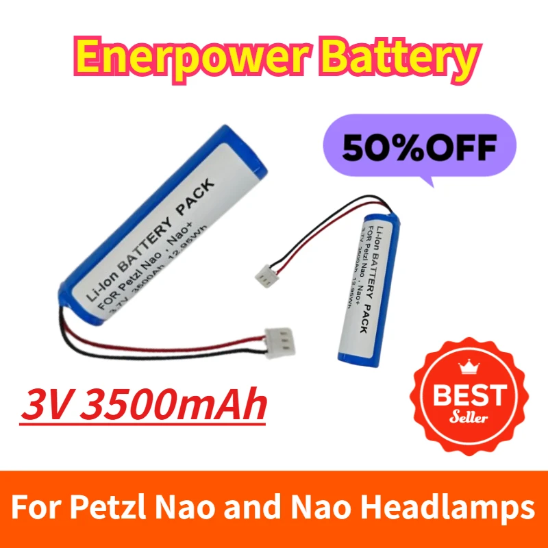 

3V 3500mAh High Capacity Enerpower Battery for Petzl Nao and Nao Headlamps
