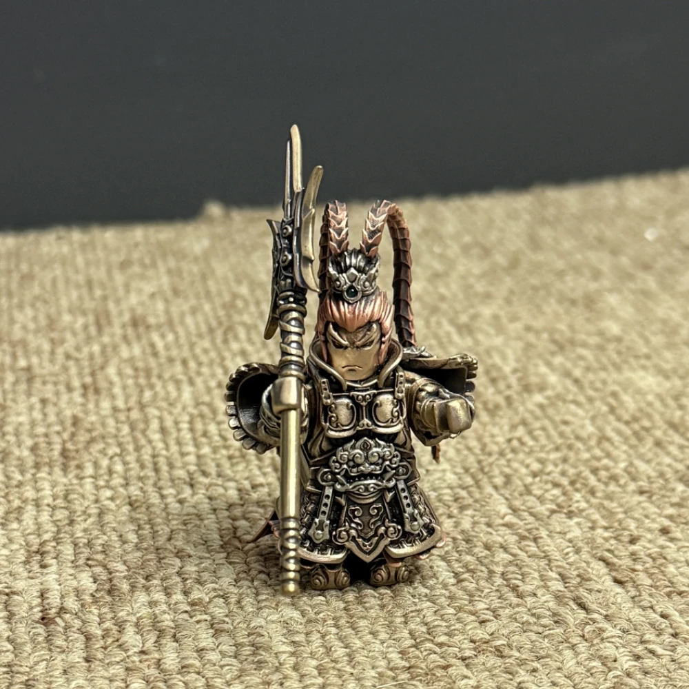 

Lv Bus creative tabletop copper handlebar pieces fashionable metal figurines hand made uniforms of the Three Kingdoms characters