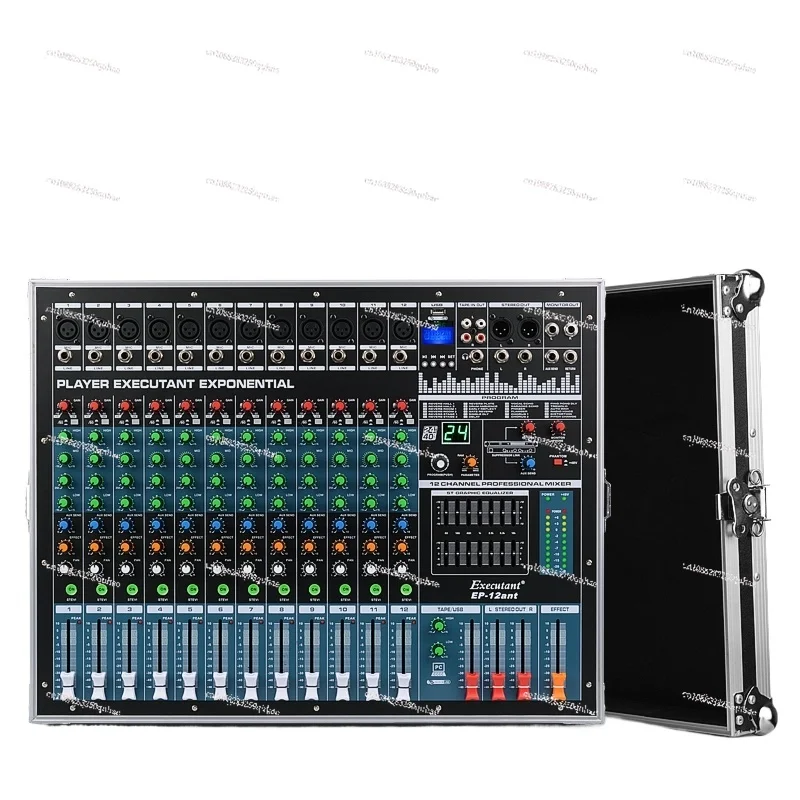 

EP8-12 mixer with power amplifier, all-in-one air box, 24 effects, Bluetooth performance, wedding sound.
