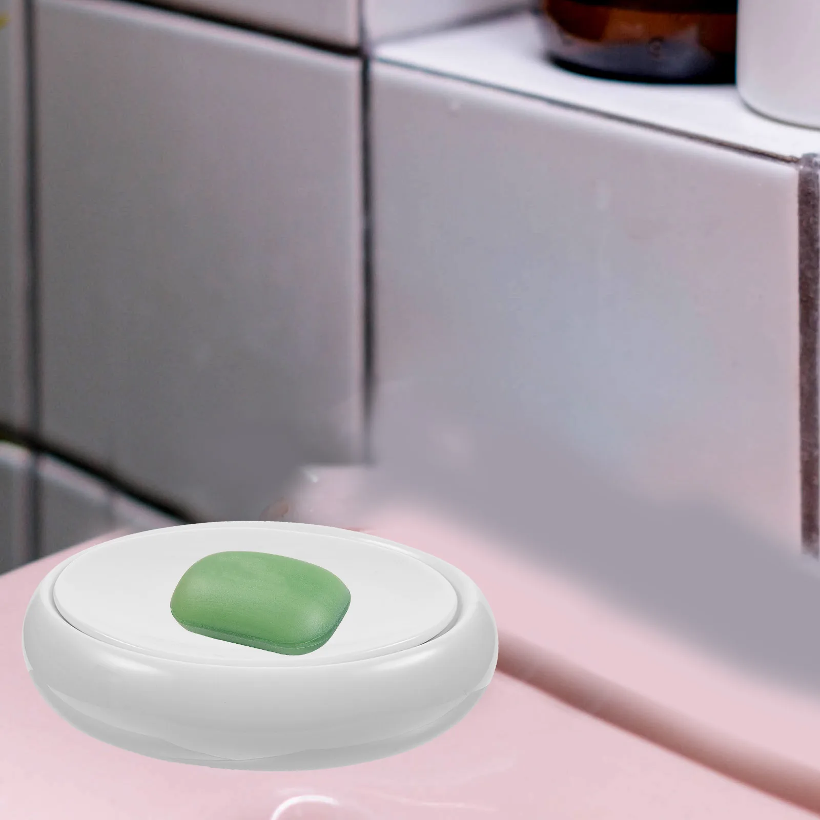 

Ceramic Oval Soap Dish Lovely Chic Design Multi-Use for Sponges Small Items Soap Dish Home Supplies Ceramic Storage Box