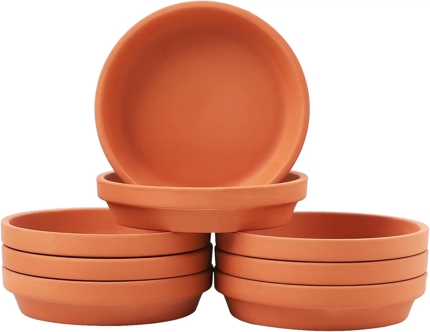 

Поддон для цветочных горшков из терракоты, 6 дюймов, средний размер - 8 шт. круглых поддонов для цветочных горшков, идеальные глиняные подставки для растений, подходят для горшков 5/5.5/6 дюймов.