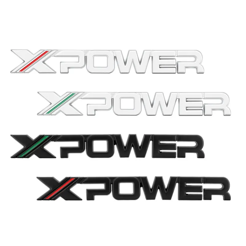 X XPOWER Logo 3D Metal Exteior Auto Side Trunk Sticker Badge Emblem Car Styling For MG 5 6 7 ZS HS GS 3 TF 5 RX5 GT Accessories