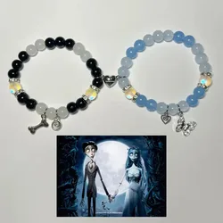 Handmade Corpse bride inspired matching bracelets Y2K Jewelry