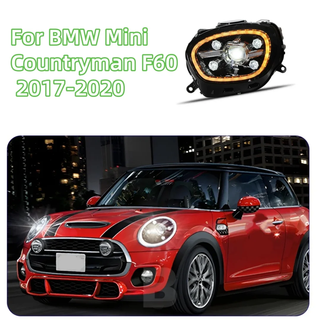 

For 2017-2020 Mini Countryman F60 Auto Headlight Upgrade Crystals Design Projector Lens Accessories LED Car Head Lights Assembly