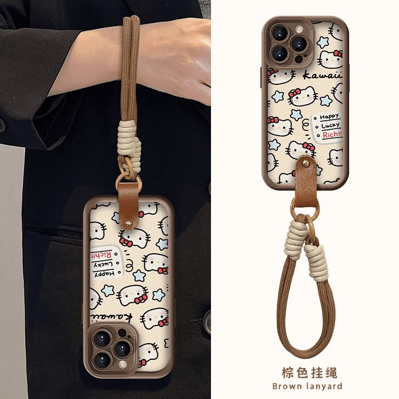 Full screen Katie Hand Strap Phone Case For OPPO A60 A40 A78 A36 A76 A93 A53 A54 A9 A31 A57 2020 A3S A5 A16 A16K A38 A18 soft