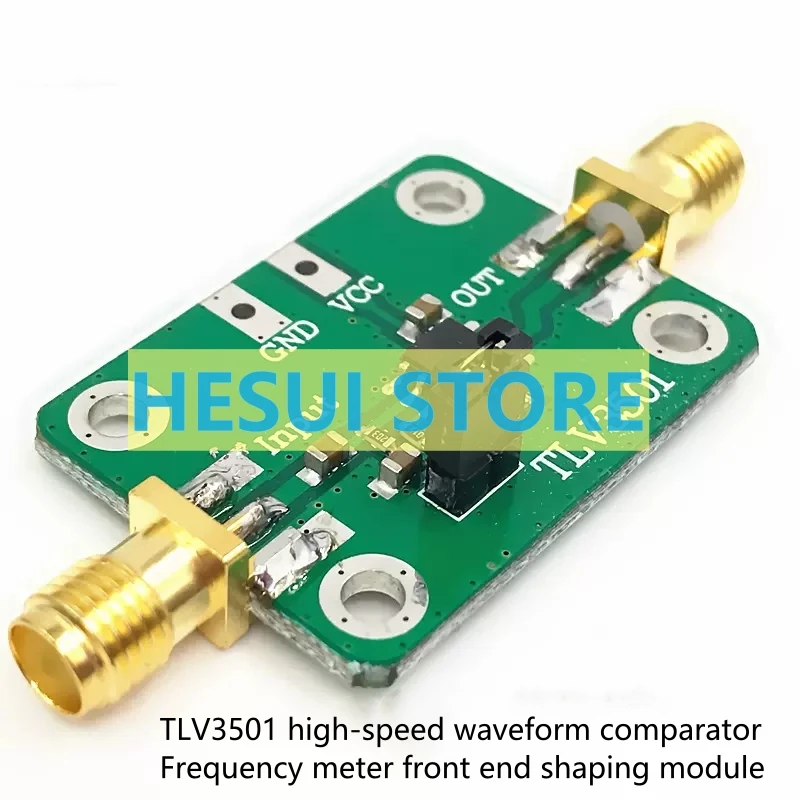 TLV3501 High speed waveform comparator frequency meter front end shaping module