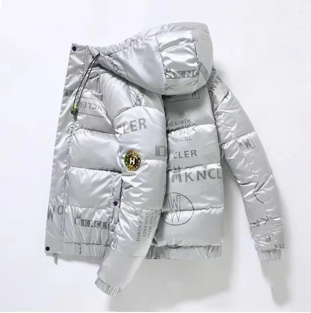 Winter new couple down jacket high quality bright face wash for men and women couples size 4XL