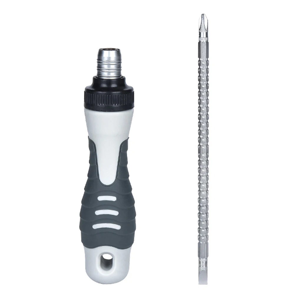 telescopica dual purpose ratchet screwdriver slotted cross screw driver bit reparacao ferramentas manuais ajustavel 01