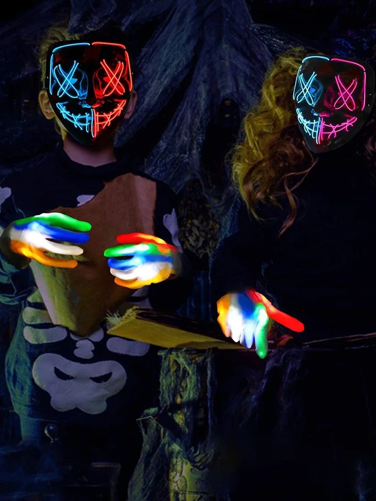 Halloween Maskers Draadloze Bar Muziek Festival Neon Zuiveringsmasker Carnaval Party Props Glow in The Dark Cosplay Kostuum Supply