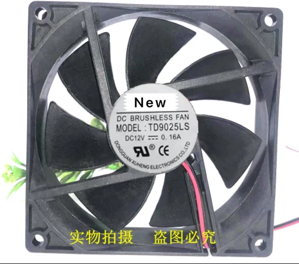 For TONON TD9025LS DC 12V 0.16A 90x90x25mm 2-wire Server Cooling Fan