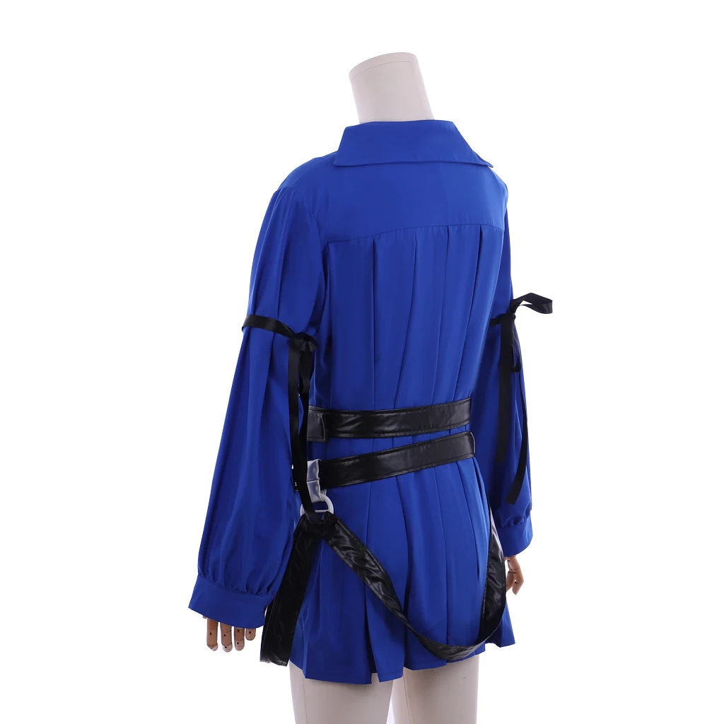 Game Final Fantasy XIV Cosplay Estinien Costume Blue Coat Halloween Carnival  Role Play Jacket with Accessories