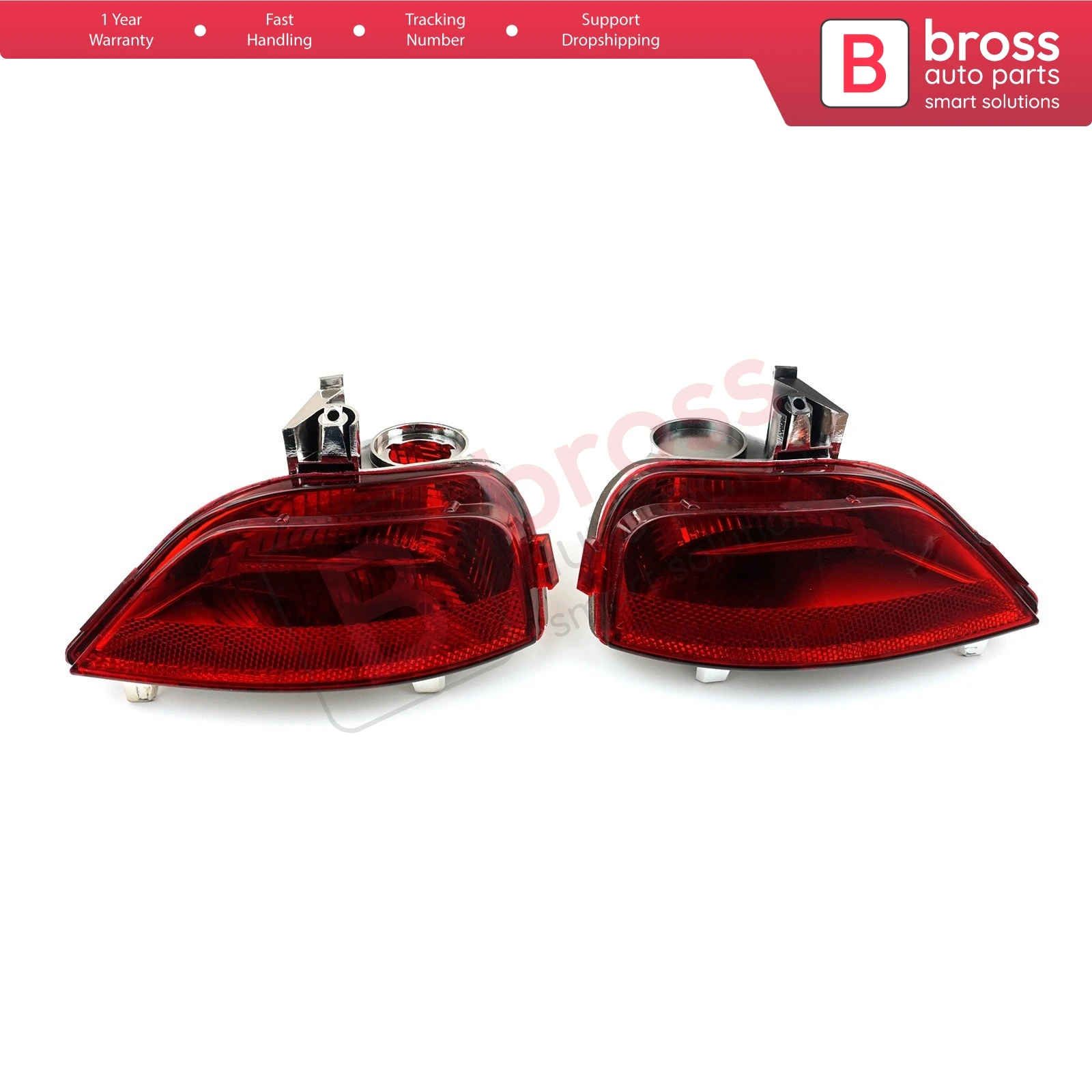 BSP989 Rear Fog End Light Lamp Lens 265605279R,  265854470R for Renault Symbol MK3 Logan Sedan Sandero Stepway MK2 Facelift