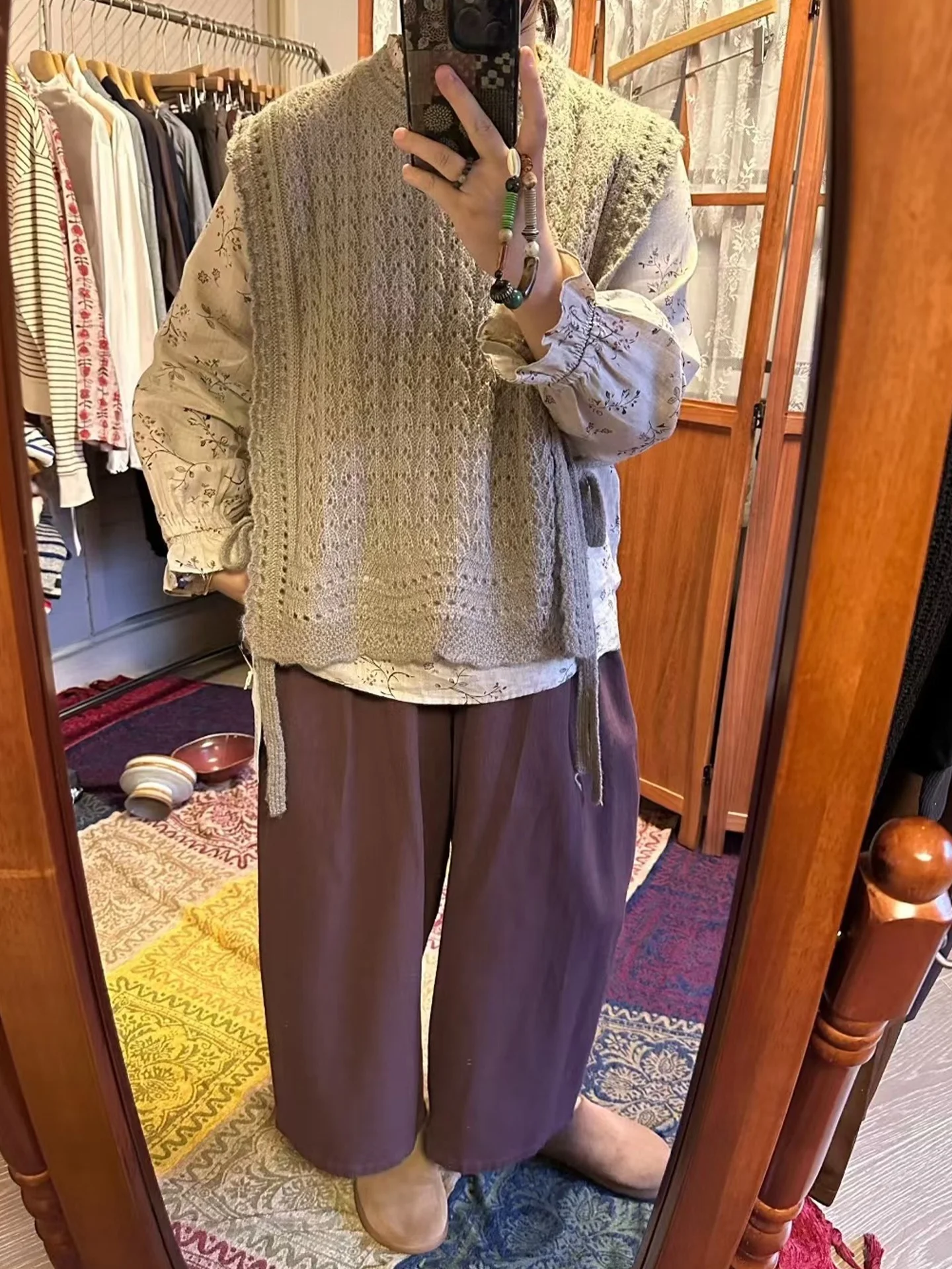 

Осенне-зимняя ретро-юбка в японском стиле с кружевными рукавами, из льняной ткани, с вырезами, больших размеров, коричневого цвета.