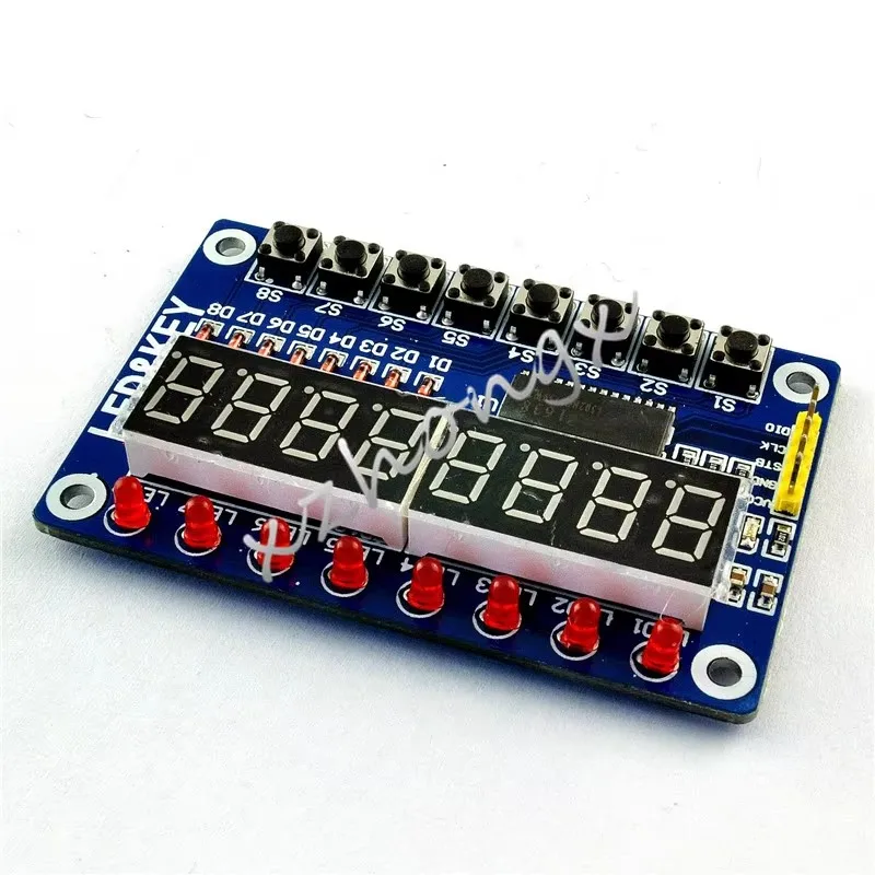 

TM1638 Key Nixie LED display module 8-bit Nixie LED key compatible with Ardiuno/51