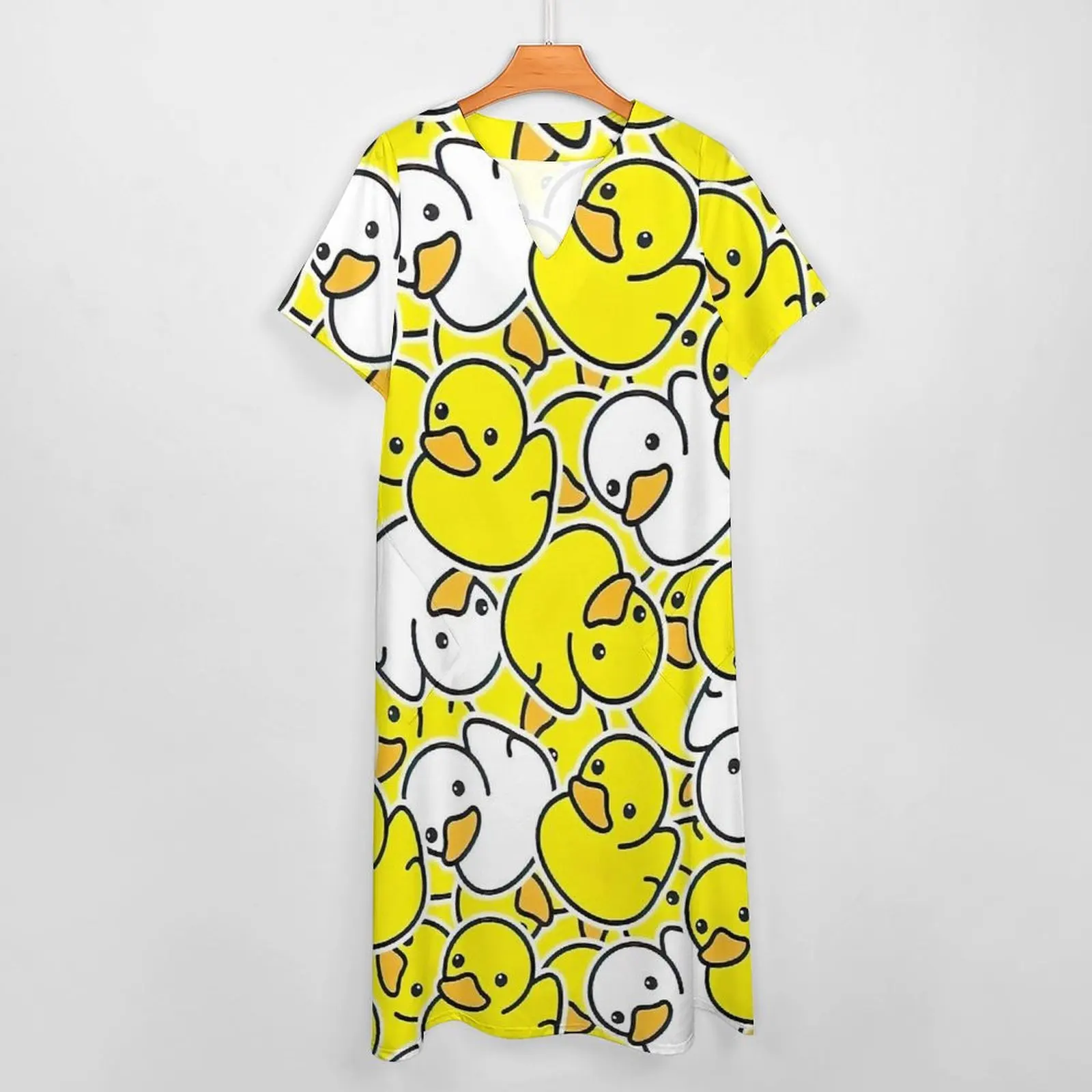 Rubber Ducks Float Dress Spring  Street Fashion Boho Beach Long Dresses Ladies Night Club Maxi Dress Gift Idea