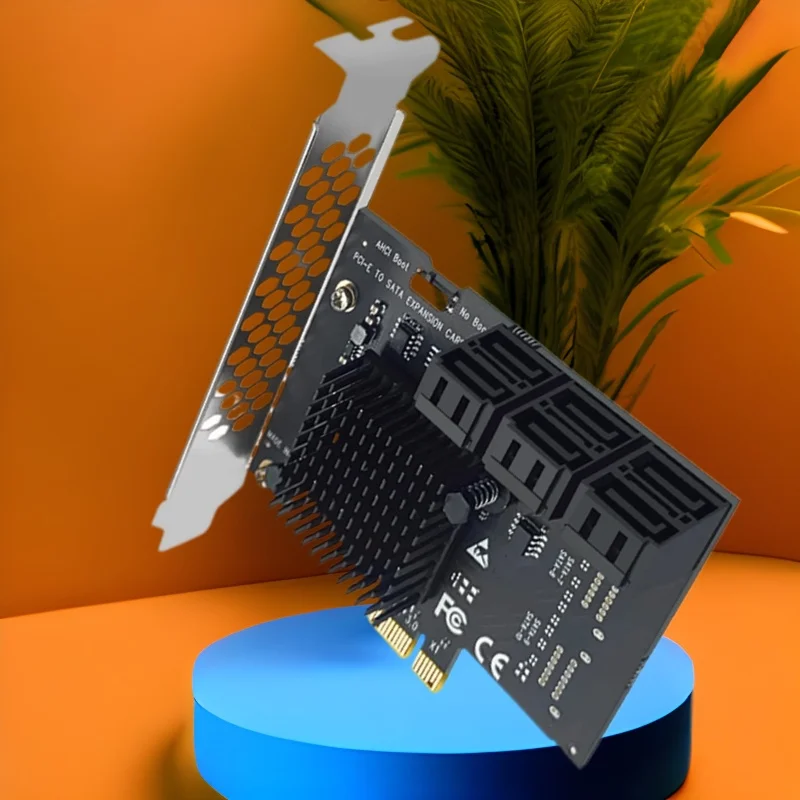 

Pcie to Sata PCI Express X1 ASM1061+JMB575 Chip SATA3.0 6Gbps Port Multiplier Pci E Sata for Computer Pc Hard Disk Chia Mining