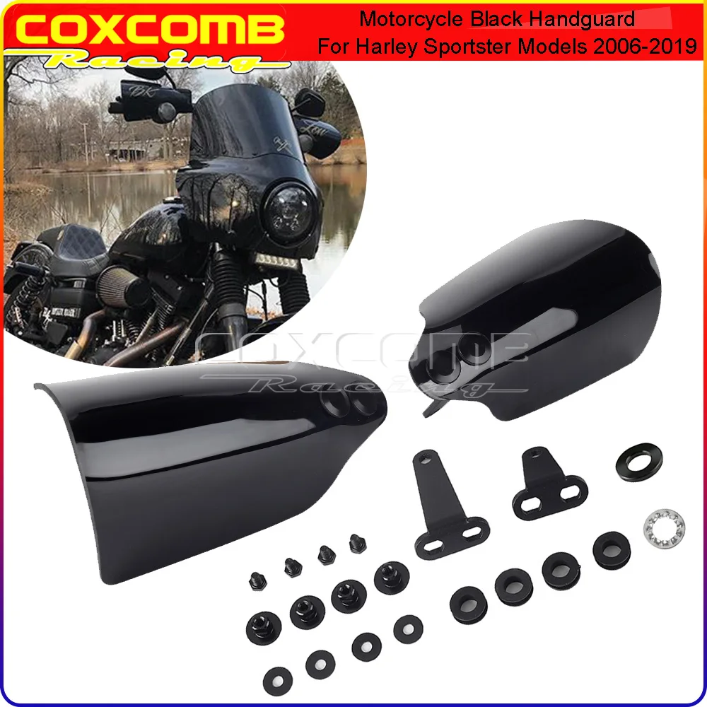 

Black Club Style Motorcycle Handguard Hand Guards For Harley Sportster XL883 XL1200 XL 883 1200 Nightster Roadster Custom Low