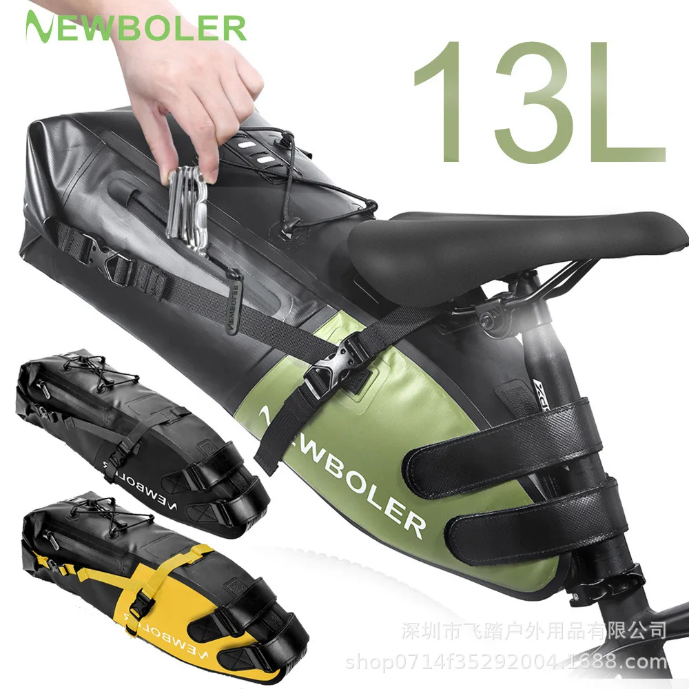 

Cross-border waterproof big tail bag large capacity car bag road long-distance riding saddle bag tool bag bike bag