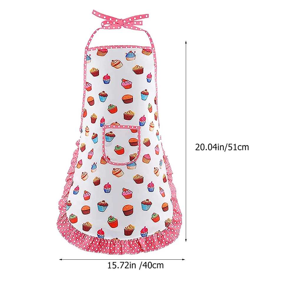 Children's Apron Chef Hat and for Artist Costume Kids Toys Cooking Kitchen Toddler Aprons Set