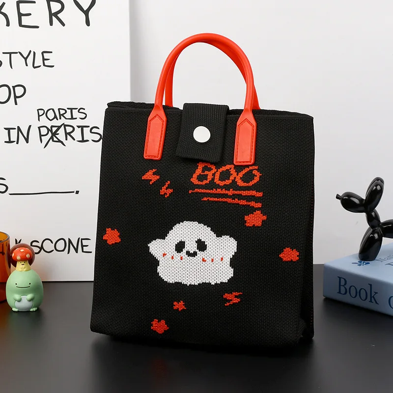 

Casual Trendy New Halloween Quirky Handbag, Can Be Worn Crossbody, Versatile with Soft Rubber Handle, Suitable as a Gift