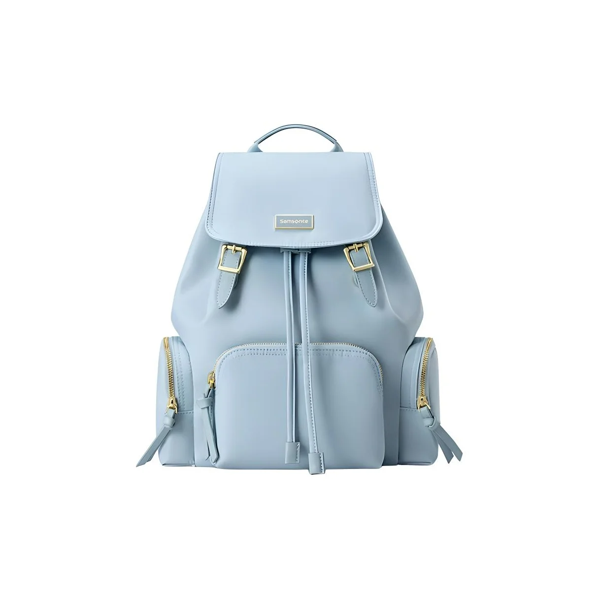 Mochila de tecido SAMSONITE média feminina vermelha/preta/azul água