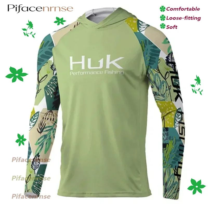 

HUK Men's Fishing Hooded Shirts High Performance Clothing Roupa De Pesca Masculina Camisa De Pesca Fishing Hoodie Tops