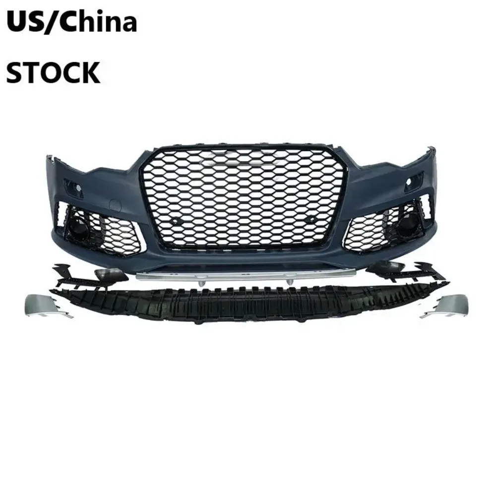 Car 2012-2015 A6 S6 Front Bumper Kit RS6 Style Body Kit With Grille for  C7 2012 2013 2014 2015