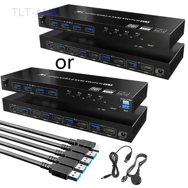 

896F High-definition USB HDMI-compatible KVM Switch Support Window,Linux System USB Sharer HDMI-compatible KVM Switch