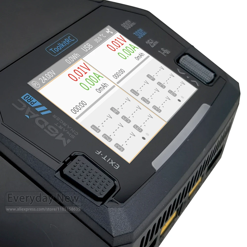 ToolkitRC M6DAC PRO Charger Fast 1-6S Intelligent Balance 2CH AC/DC Toy Model Car Drone Power Lithium Battery XT60 IPS FPV EU