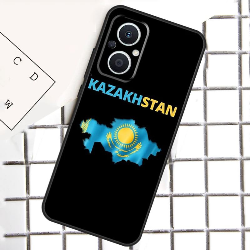 Kazakhstan Flag Case For OPPO Find X9 Ultra X5 X6 X8 Pro Cover For OPPO Reno 15 F 13 12 11 10 14 Pro 7 8 Lite