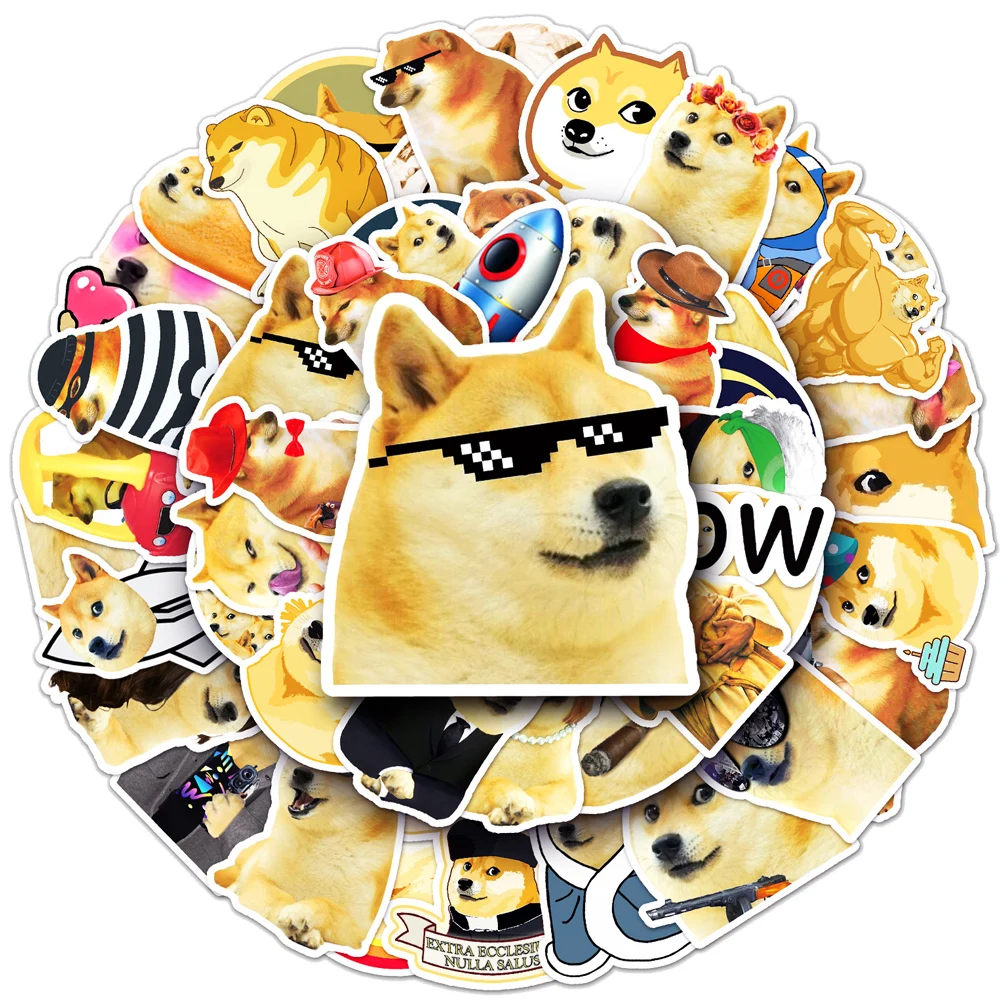 10/30/50pcs 재미 있은 귀여운 개 MEME 낙서 스티커 데칼 DIY 오토바이 편지지 가방 만화 동물 장식 스티커 장난감