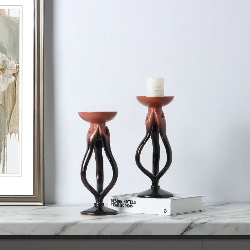American countryside resin candle holder aromatherapy candle stand living room dining table atmosphere  candle holder decoration