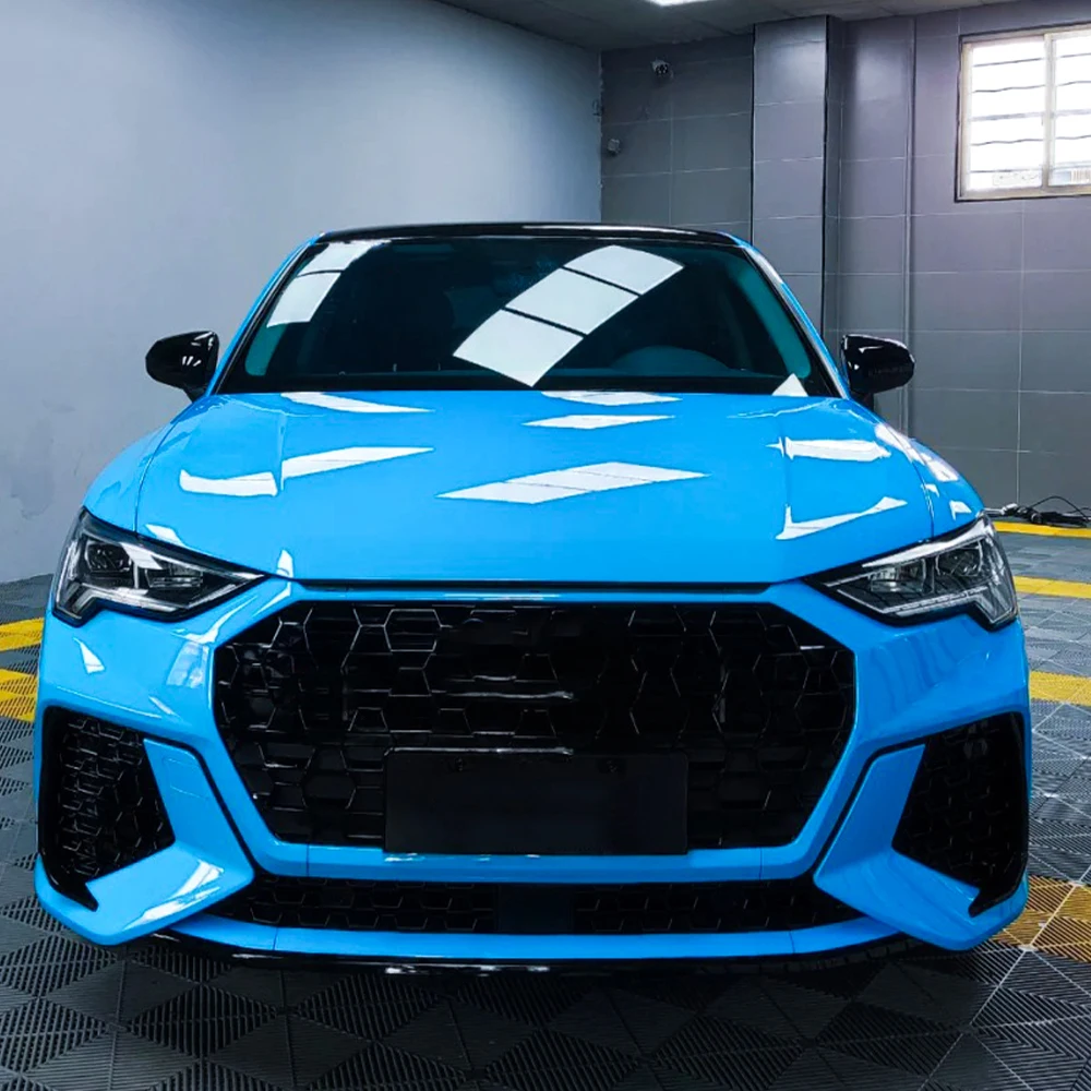 Car Wrapping Film Crystal Ice Cream Blue Car Sticker PET Sticker Bubble Free Auto Decals Car Accessories Exterior Interior