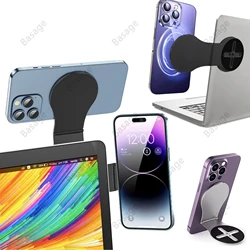 Detachable Magnetic Phone Holder for Laptop/Continuity Camera/Tripod/Desk,Foldable Desktop Monitor Side Phone Mount for Magsafe
