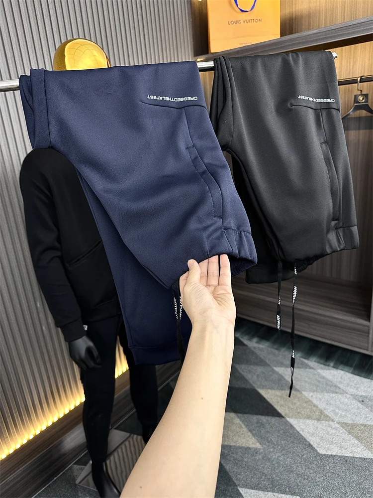 

3D-облегающая технология, мужские повседневные спортивные брюки, осенние брюки для отдыха на открытом воздухе, модные свободные длинные брюки, обычные тонкие