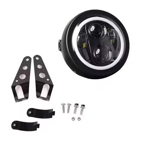 5.75 Inch LED Round Motorcycle Headlight With H/L Beam For Harley Sportster Triumph Speed Triple Iron 883 5-3/4" Headlamp