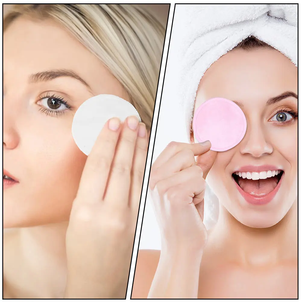10Pcs Cleansing Pads Bamboo Fiber Reusable Gentle Effective Clean Makeup Remover Pad Reusable Face Pads