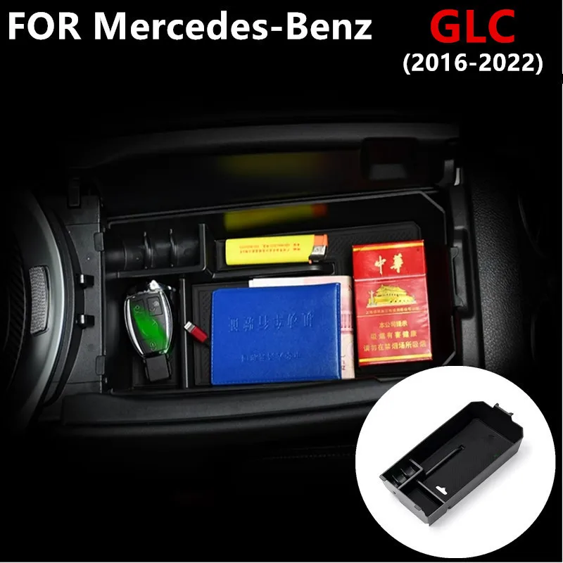 

Car Center Armrest Box Storage Stowing Tidying For Mercedes-Benz GLC Series 2016 2017 2018 2019 2020 2021 2022 car organizer