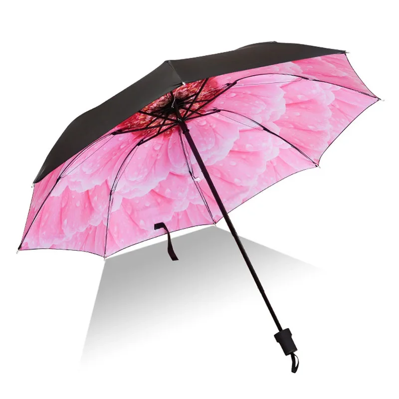 Men Women Sun Rain Umbrella UV Protection Windproof Folding Compact Outdoor Travel Umbrellas