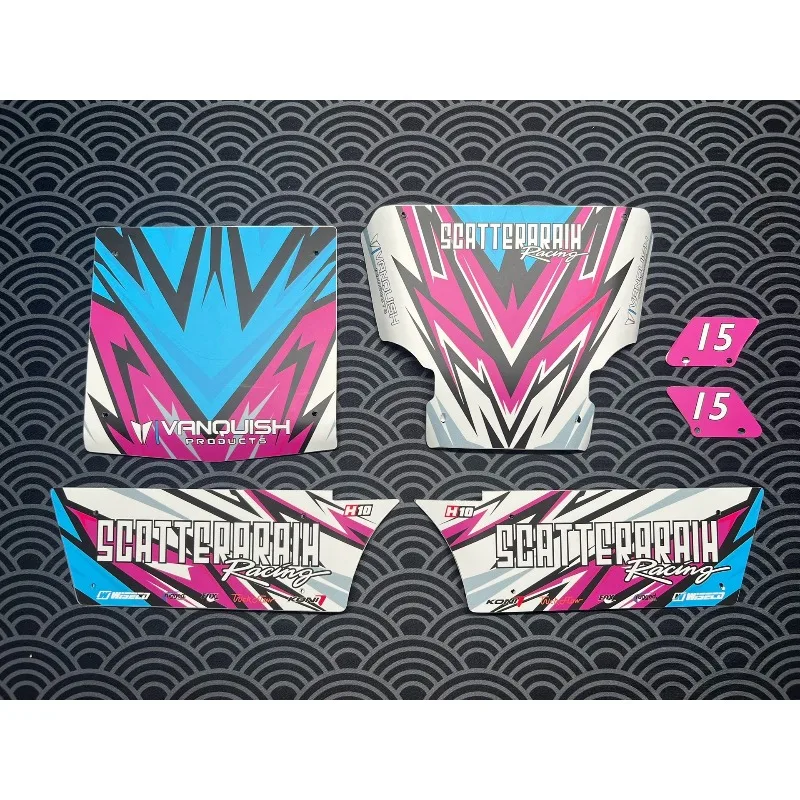 سبائك التيتانيوم الجسم شل مع ملصق مطلي ل 1/10 RC الزاحف سيارة VP H10 D1RC H10 الأنابيب الرف VS4-10 برو الترا الأنابيب رف جزء