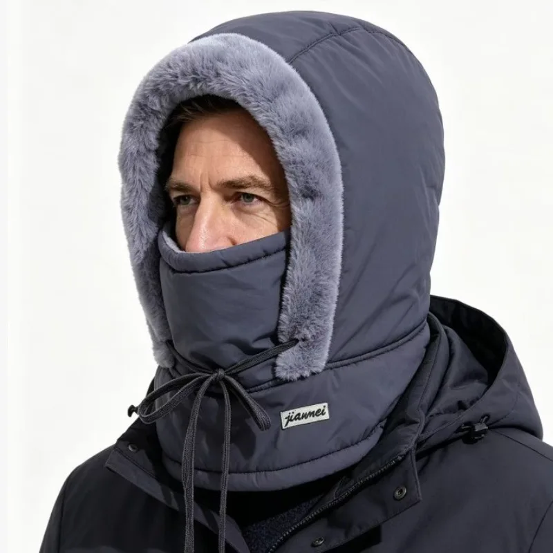 Winter Riding Lei Feng Hat Fleece Thickened Face Protection Windproof Hat Couple Electric Car Ski Mask Women Men Outdoor