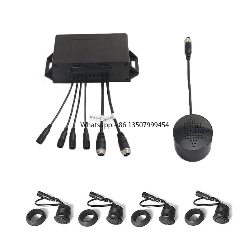 

Universal 4 Probes Reversing Radar Long Range Detection System Buzzer Waterproof Truck Parking Sensor Reverse Camera 1 Year
