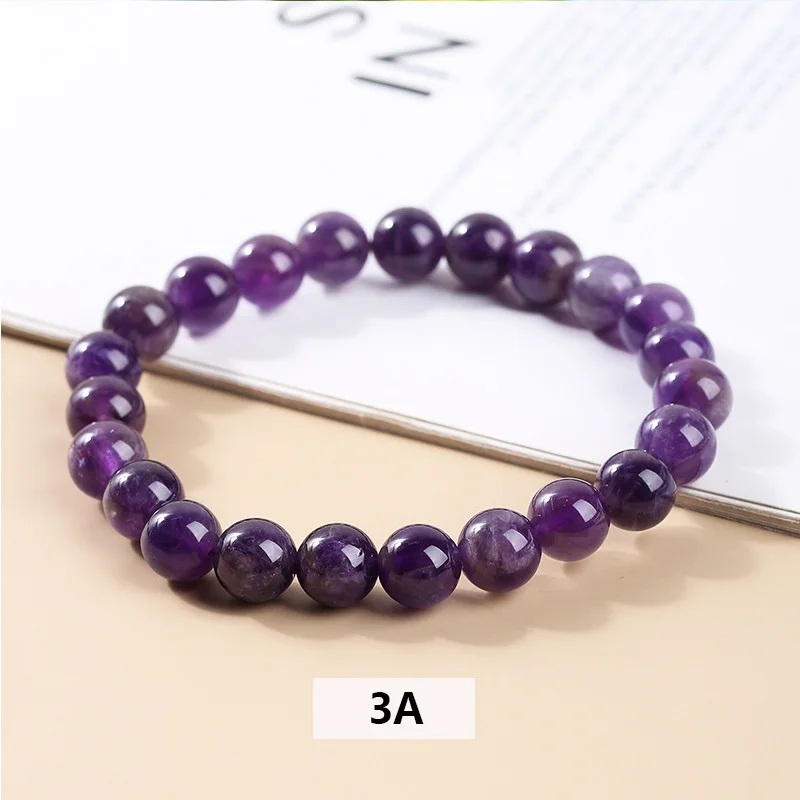 Amethyst Bracelet Made of Real Natural Crystal Beads Body-Purifying Geniune Amethyst Natural Stone Bracelets for Women Pulsera view 4