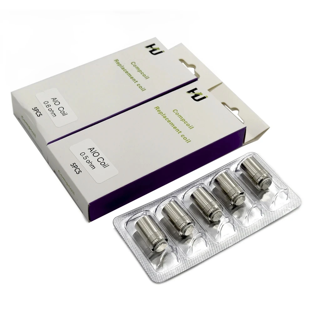 5 قطعة/الحزمة EGO AIO لفائف SS316 0.5ohm 15-30 واط 0.6ohm 15-28 واط Cubis لفائف ل EGrip/CUBIS/EGO AIO/خزان صغير مكعب #5