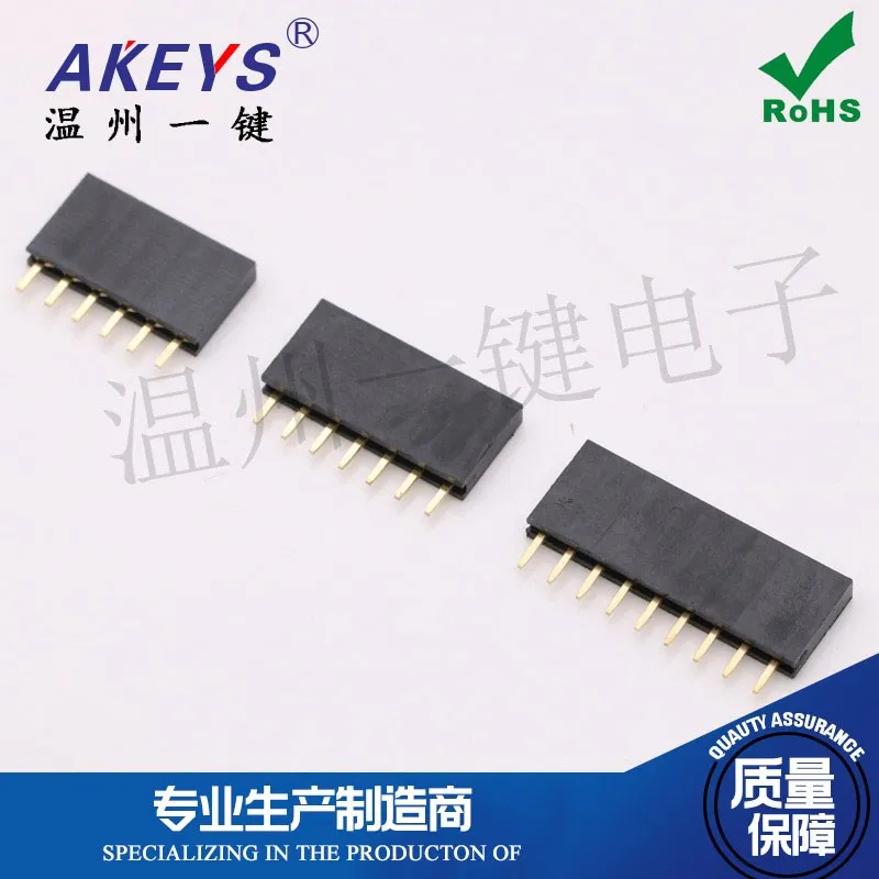 Spacing 2.0mm Single Row Female 2.0 1*40P Copper Needle 1*2P/3/4/5/6/7-40P Optional
