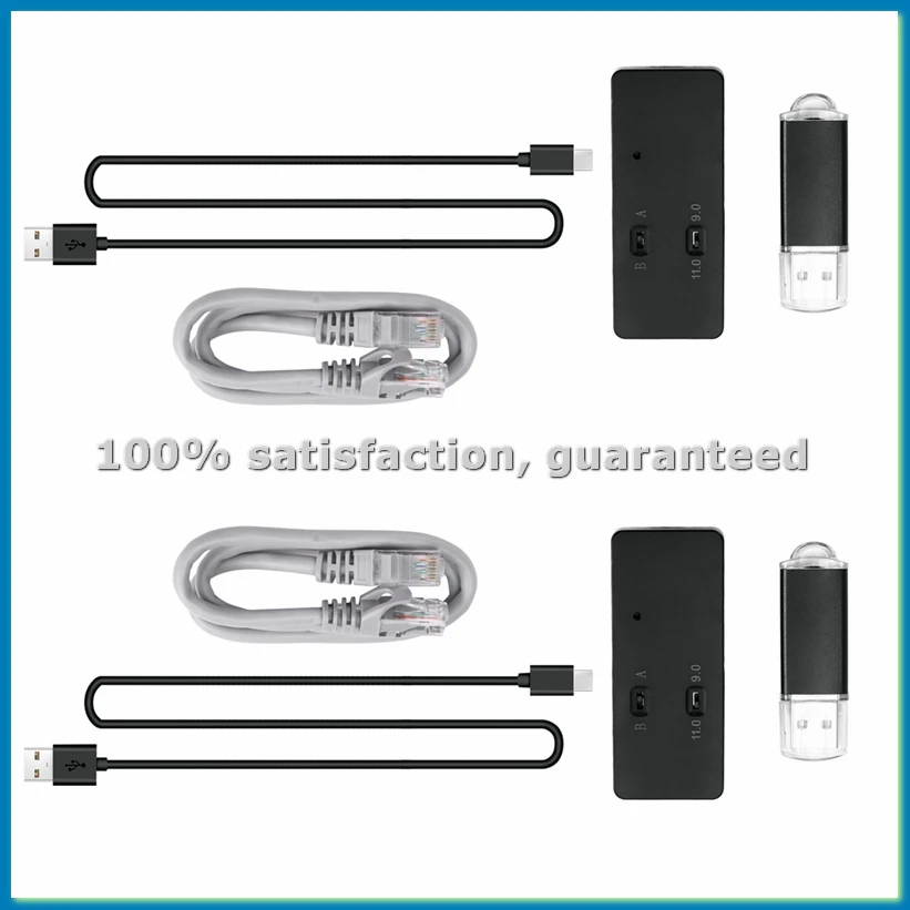 2 Sets One-Key Tool Mod Kit for FW 9.0 11.0 System USB Drive Adapter for Game Controller-BCBW