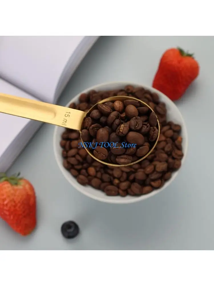 L8RC Precisions Double Head Kitchen Measuring Spoon Rustless Steel Coffee Spoon for Easy Cleaning and Use