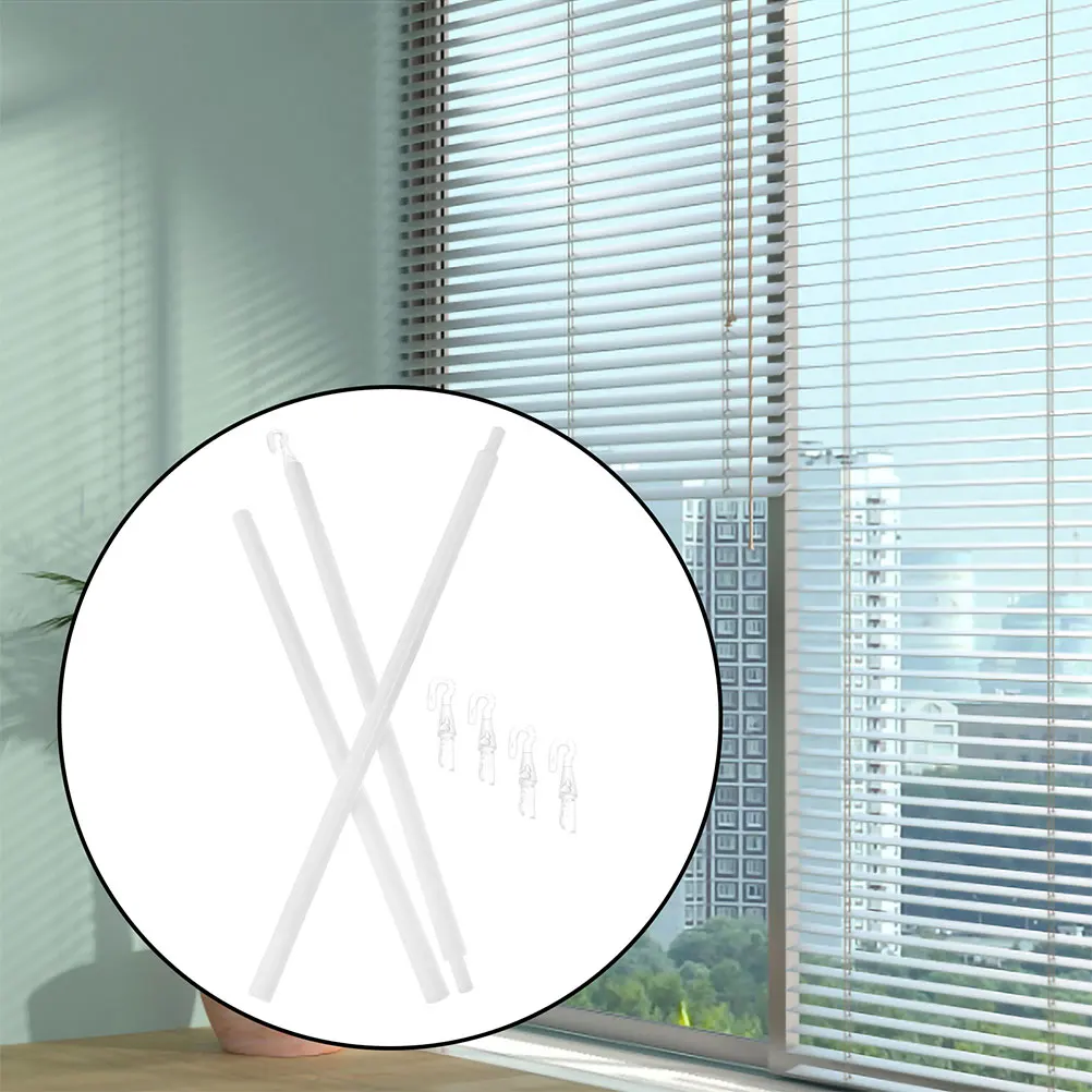 

2 Sets Blind Tilt Wand Vertical Louver Replacement Plastic Pull Rods Lightweight Easy Install Home Office School Use Drapery